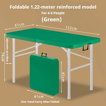 Portable Foldable Dining Table, Heavy‑Duty Height Adjustable Outdoor Table