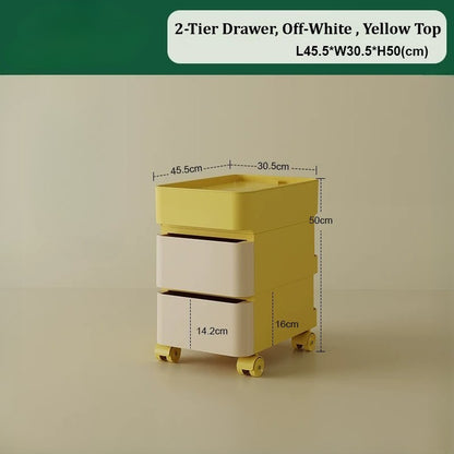 No Odor ABS Rolling Storage Chest with 4 Drawers