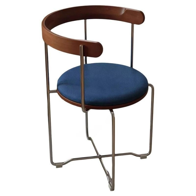 Retro Foldable Stainless Steel Dining Chair