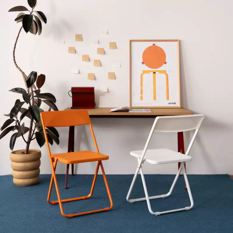 Colorful Plastic‑Steel Folding Chair, 6 Colors Available