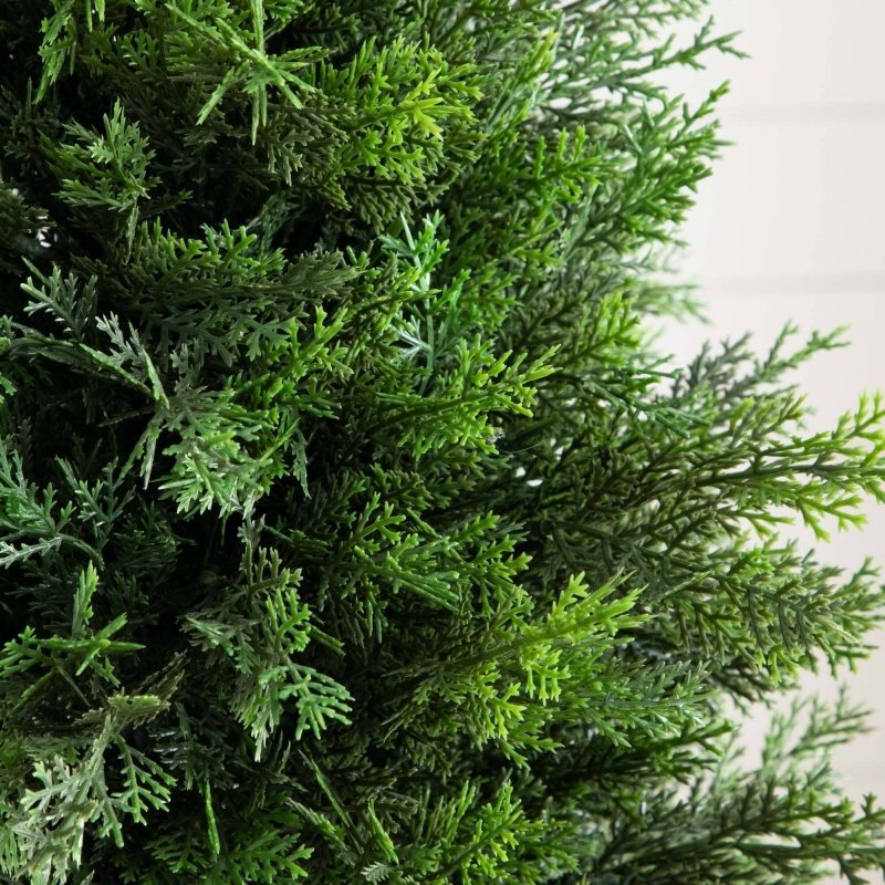 3’ Artificial Cedar Tree in White Planter UV Resistant (Indoor/Outdoor) - FCHF CITY