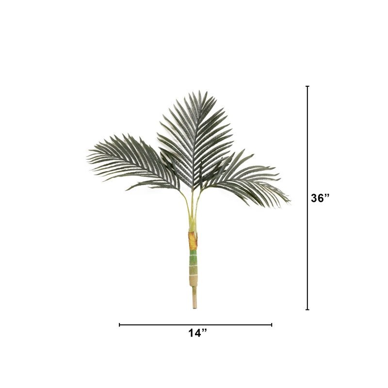 3’ Artificial Golden Cane Palm Tree Without Pot - FCHF CITY