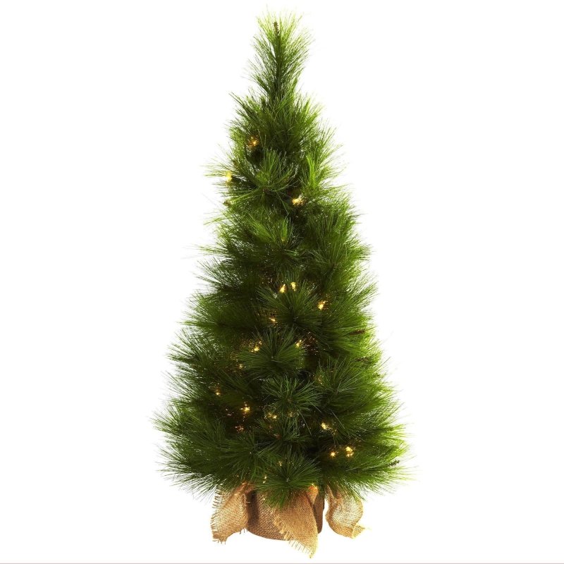 3’ Christmas Tree w/Burlap Bag &amp; Clear Lights - FCHF CITY