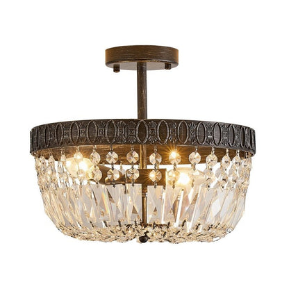 3 - Light Crystal Drum Chandelier Lighting - FCHF CITY
