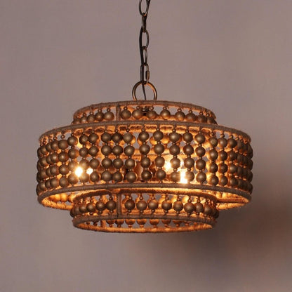 3 - Light Rustic Golden LED Pendant Light - FCHF CITY