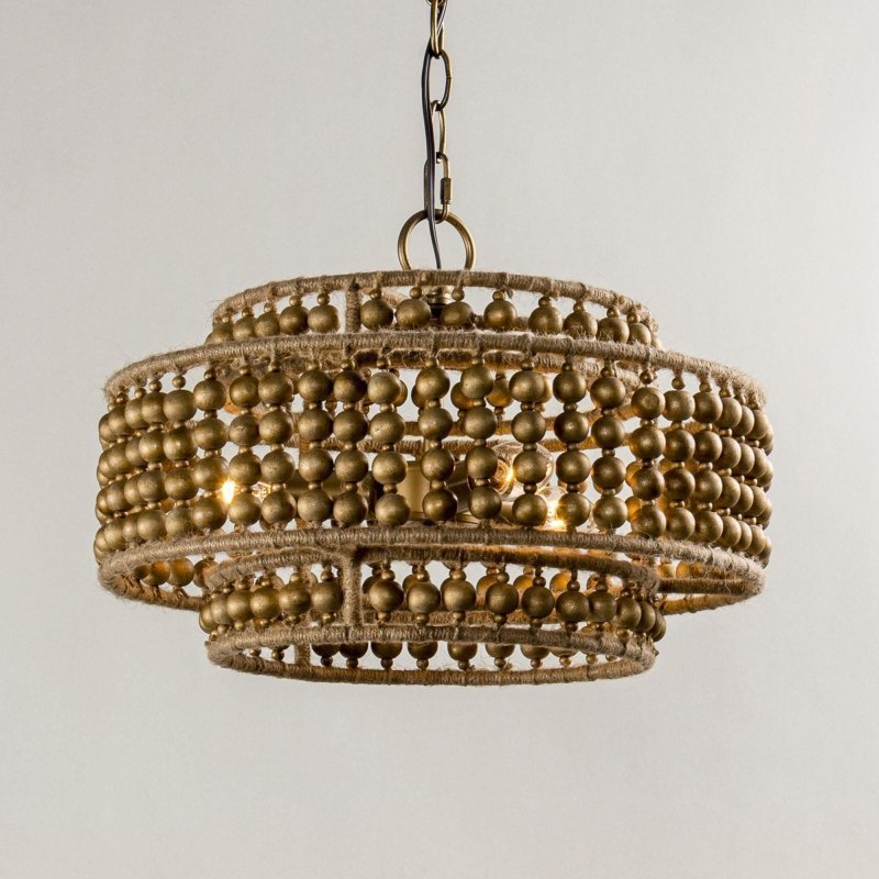 3 - Light Rustic Golden LED Pendant Light - FCHF CITY