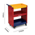 3-Tier Metal Rolling Storage Cart with Pegboard & Brake Casters - FCHF CITY