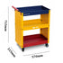 3-Tier Metal Rolling Storage Cart with Pegboard & Brake Casters - FCHF CITY