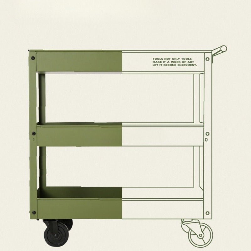 3-Tier Metal Tool Cart - FCHF CITY