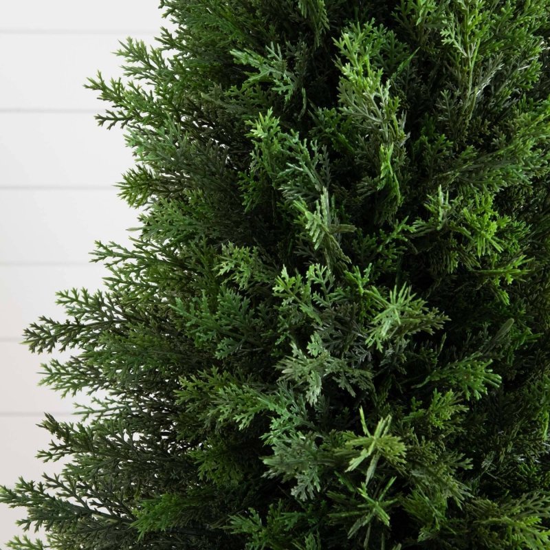 3’ UV Resistant Artificial Cedar Tree in Decorative White Planter (Indoor/Outdoor) - FCHF CITY