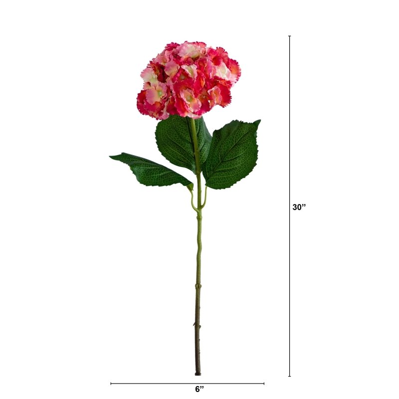 30&quot; Artificial Hydrangea Flower Stems - Set of 3 - FCHF CITY