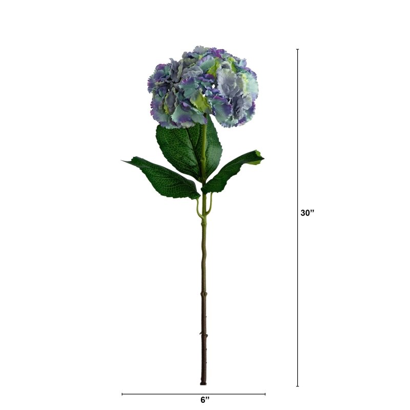 30&quot; Artificial Hydrangea Flower Stems - Set of 3 - FCHF CITY
