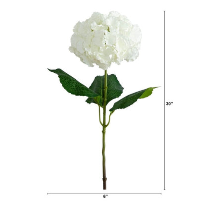30&quot; Artificial Hydrangea Flower Stems - Set of 3 - FCHF CITY