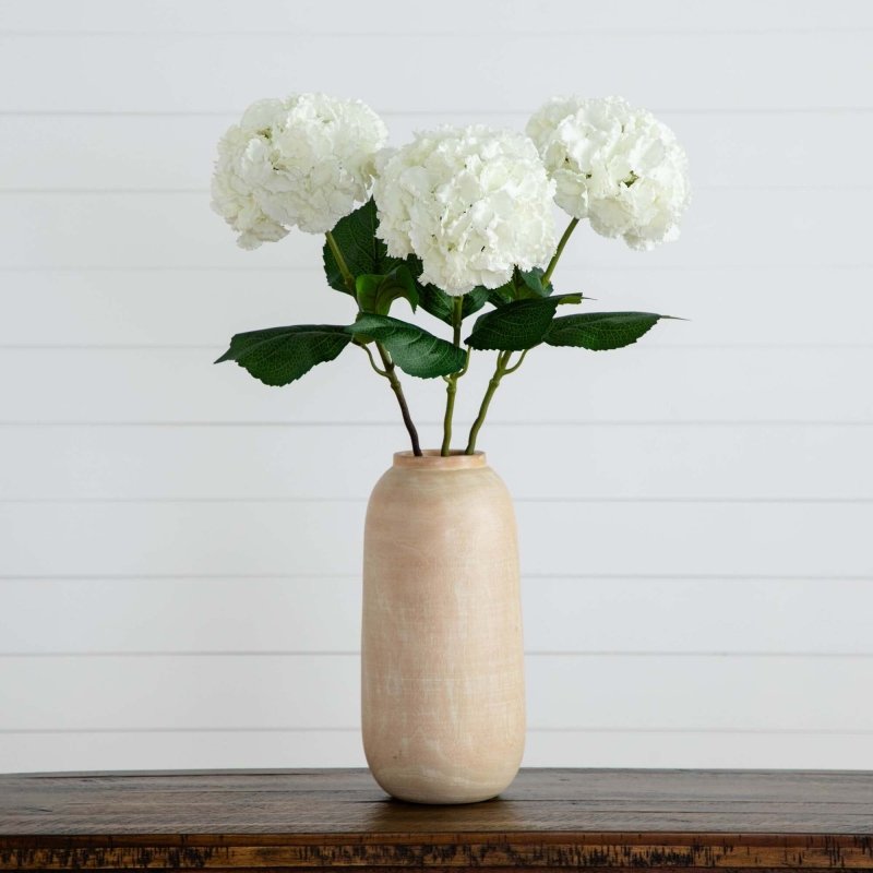 30&quot; Artificial Hydrangea Flower Stems - Set of 3 - FCHF CITY