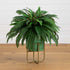 31” Artificial Boston Fern in Patina Metal Planter with Stand - FCHF CITY