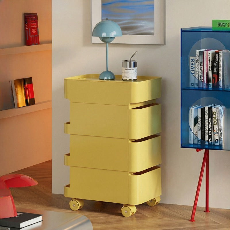 No Odor ABS Rolling Storage Chest with 4 Drawers
