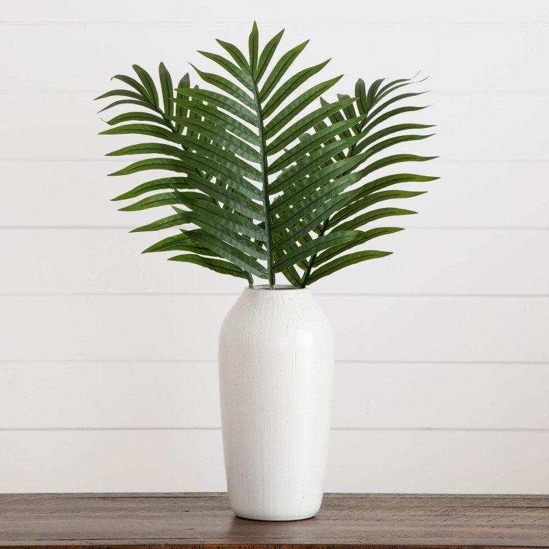 33&quot; Artificial Palm Frond Stems - Set of 3 - FCHF CITY