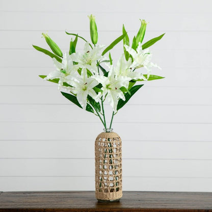 33&quot; Artificial Stargazer Lily Flower - Set of 3 - FCHF CITY