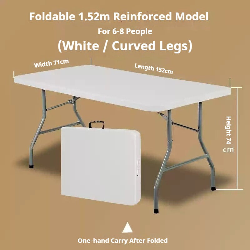 Portable Foldable Dining Table, Heavy‑Duty Height Adjustable Outdoor Table
