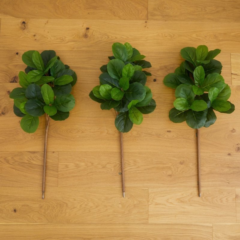 3.5’ Artificial Fiddle Leaf Fig Tree - Set of 3 (No Pot) - FCHF CITY