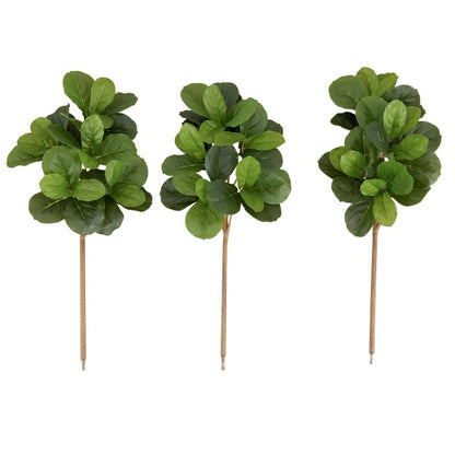 3.5’ Artificial Fiddle Leaf Fig Tree - Set of 3 (No Pot) - FCHF CITY