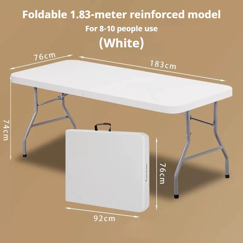 Portable Foldable Dining Table, Heavy‑Duty Height Adjustable Outdoor Table