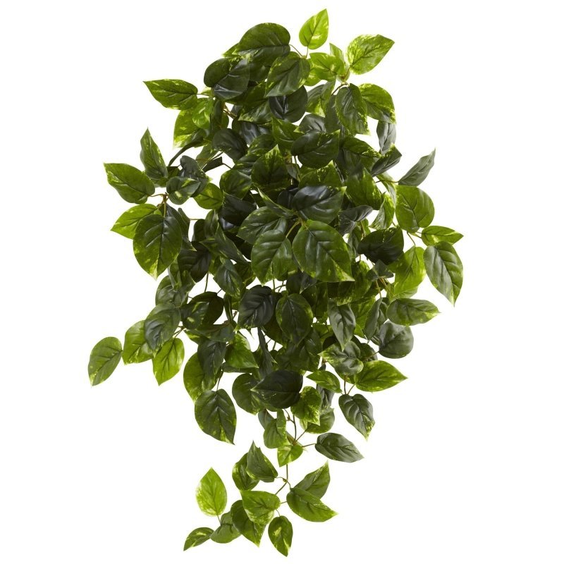 36” Artificial Pothos Hanging Bush Plant (Set of 2) UV Resistant (Indoor/Outdoor) - FCHF CITY