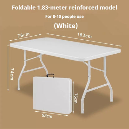 Portable Foldable Dining Table, Heavy‑Duty Height Adjustable Outdoor Table