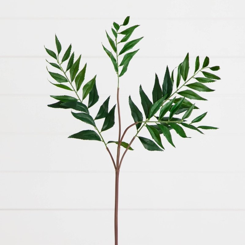 38&quot; Artificial Palmate Fern Stems - Set of 3 - FCHF CITY