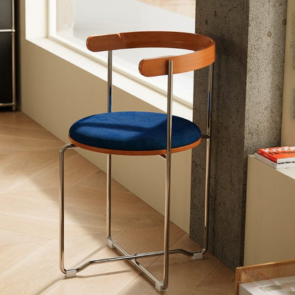 Retro Foldable Stainless Steel Dining Chair