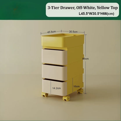 No Odor ABS Rolling Storage Chest with 4 Drawers