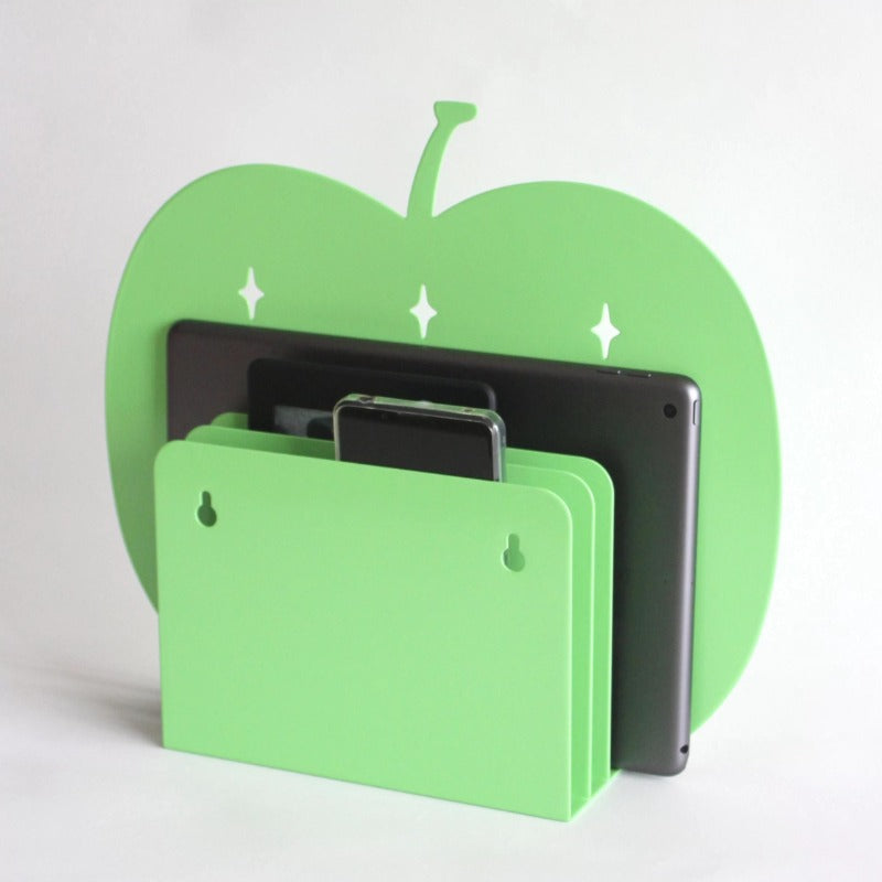 Decorative Apple Desktop Organizer for Files &amp; Tablets
