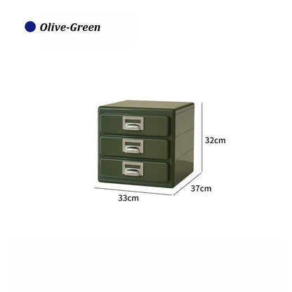 3‑Tier Desktop Drawer Storage Cabinet, ABS Plastic Office File Organizer - FCHF CITY