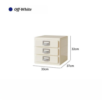 3‑Tier Desktop Drawer Storage Cabinet, ABS Plastic Office File Organizer - FCHF CITY