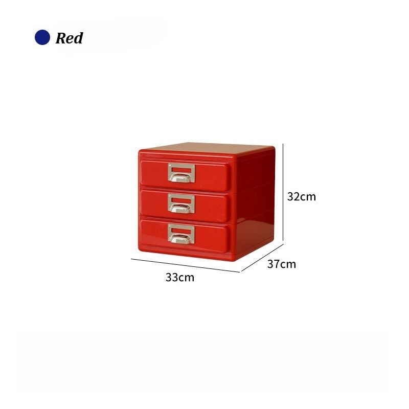 3‑Tier Desktop Drawer Storage Cabinet, ABS Plastic Office File Organizer - FCHF CITY