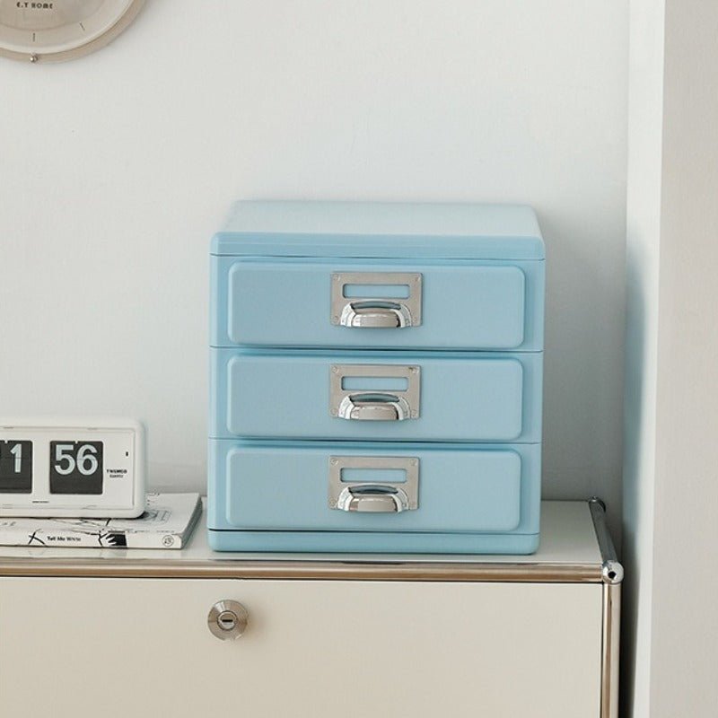 3‑Tier Desktop Drawer Storage Cabinet, ABS Plastic Office File Organizer - FCHF CITY