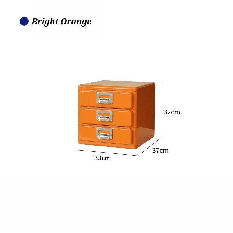 3‑Tier Desktop Drawer Storage Cabinet, ABS Plastic Office File Organizer - FCHF CITY