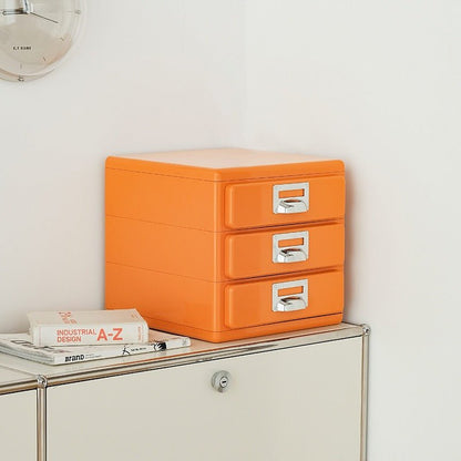 3‑Tier Desktop Drawer Storage Cabinet, ABS Plastic Office File Organizer - FCHF CITY