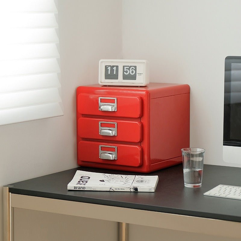 3‑Tier Desktop Drawer Storage Cabinet, ABS Plastic Office File Organizer - FCHF CITY
