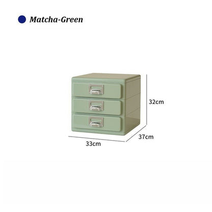 3‑Tier Desktop Drawer Storage Cabinet, ABS Plastic Office File Organizer - FCHF CITY