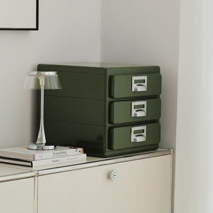 3‑Tier Desktop Drawer Storage Cabinet, ABS Plastic Office File Organizer - FCHF CITY