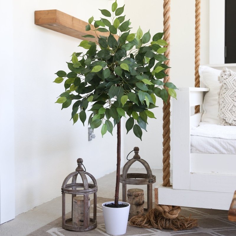4’ Artificial Ficus Tree with Decorative Planter - FCHF CITY