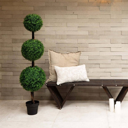 4’ Artificial Triple Ball Boxwood Topiary Tree (Indoor/Outdoor) - FCHF CITY