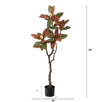 4’ Fall Magnolia Artificial Tree - FCHF CITY