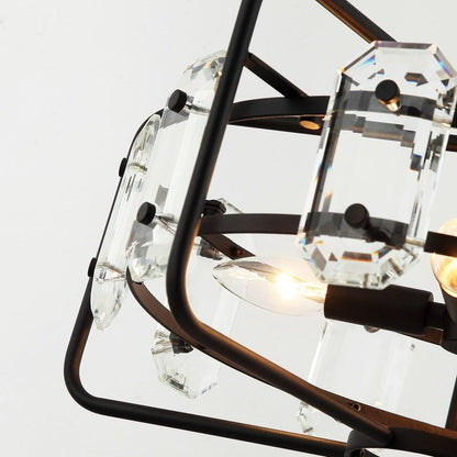4 - Light Golden or Black Modern Crystal Pendant Light - FCHF CITY