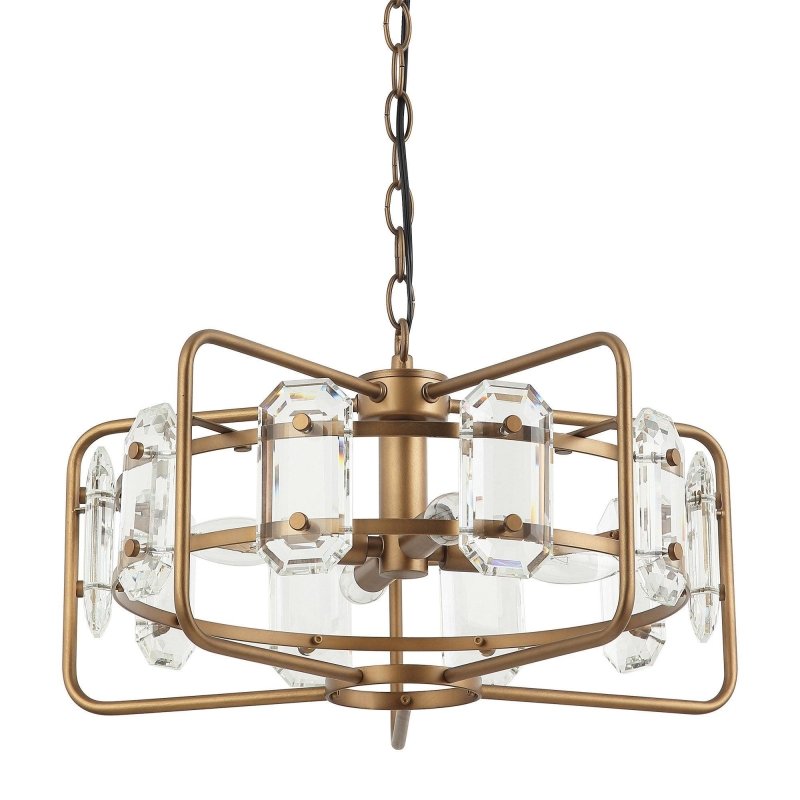 4 - Light Golden or Black Modern Crystal Pendant Light - FCHF CITY