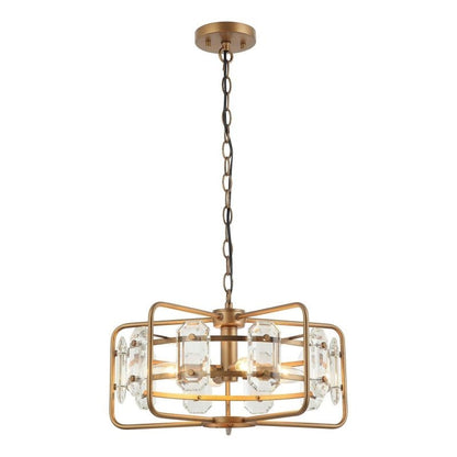 4 - Light Golden or Black Modern Crystal Pendant Light - FCHF CITY