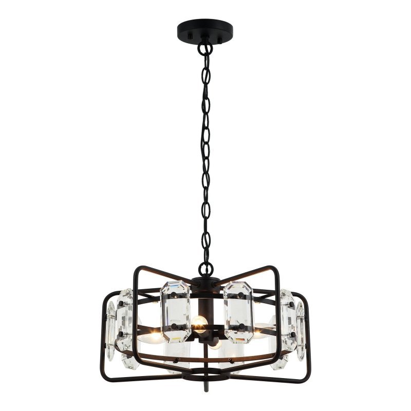 4 - Light Golden or Black Modern Crystal Pendant Light - FCHF CITY