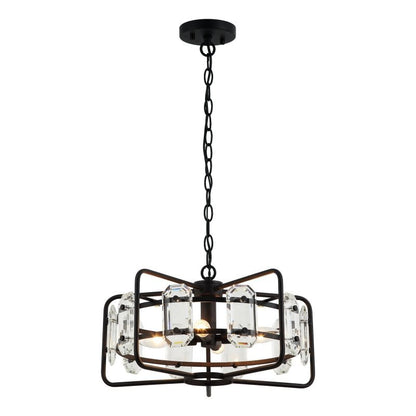 4 - Light Golden or Black Modern Crystal Pendant Light - FCHF CITY