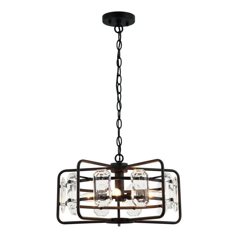 4 - Light Golden or Black Modern Crystal Pendant Light - FCHF CITY